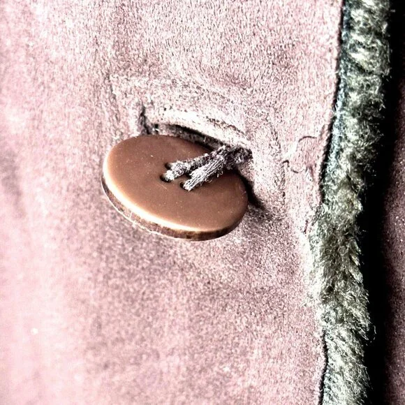 NOVELTI Womens Swing Coat Faux Fur Winter Luxury Cuddly Soft Brown Size Small - Picture 8 of 13